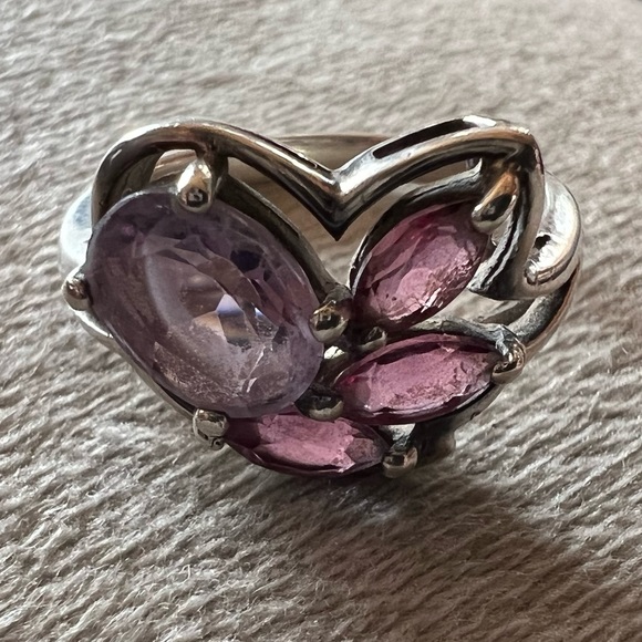 Jewelry - Vintage Amethyst & Pink Tourmaline Ring 7